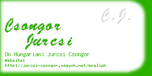 csongor jurcsi business card